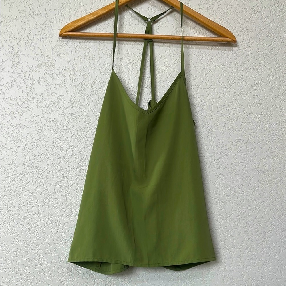 Hollister Blouse Tank Top Green size Medium